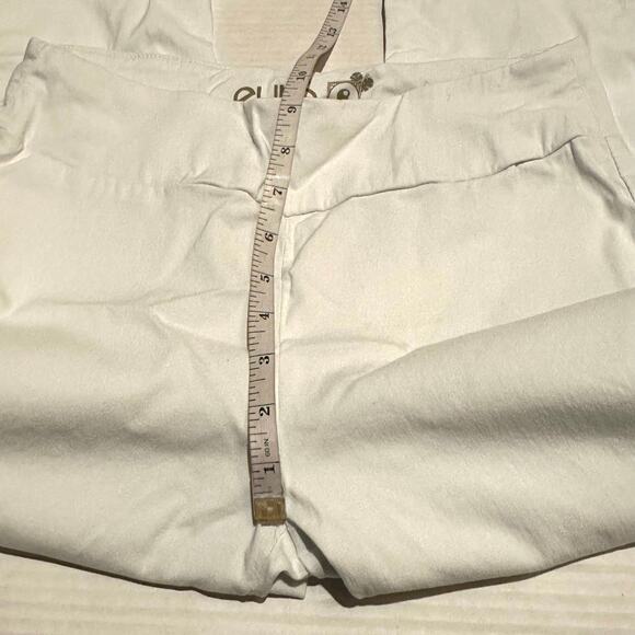 Euro Stretch White Pull-On Summer Coastal Cropped Pants Women's 8 - Picture 5 of 7